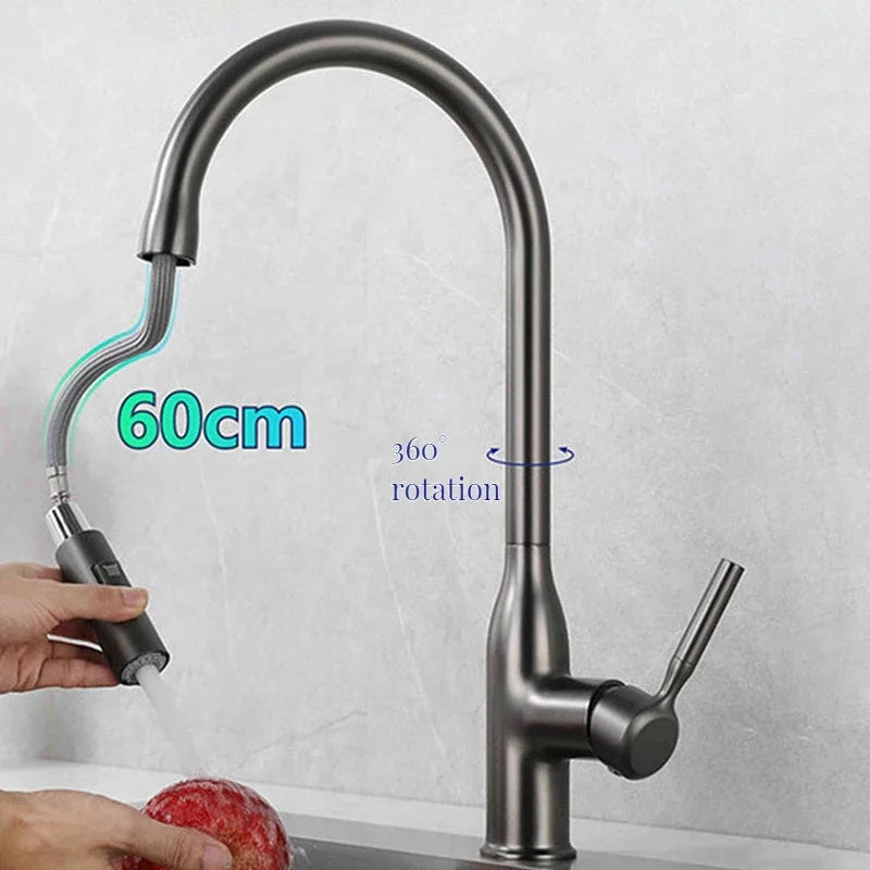 Mitigeur de cuisine en acier inoxydable 304, acier inoxydable 304