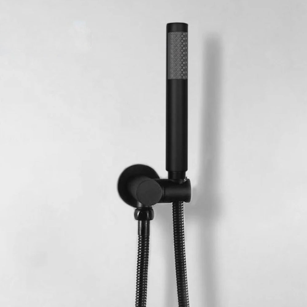 Pommeau de Douche Haute Pression Noir - Fino support mural