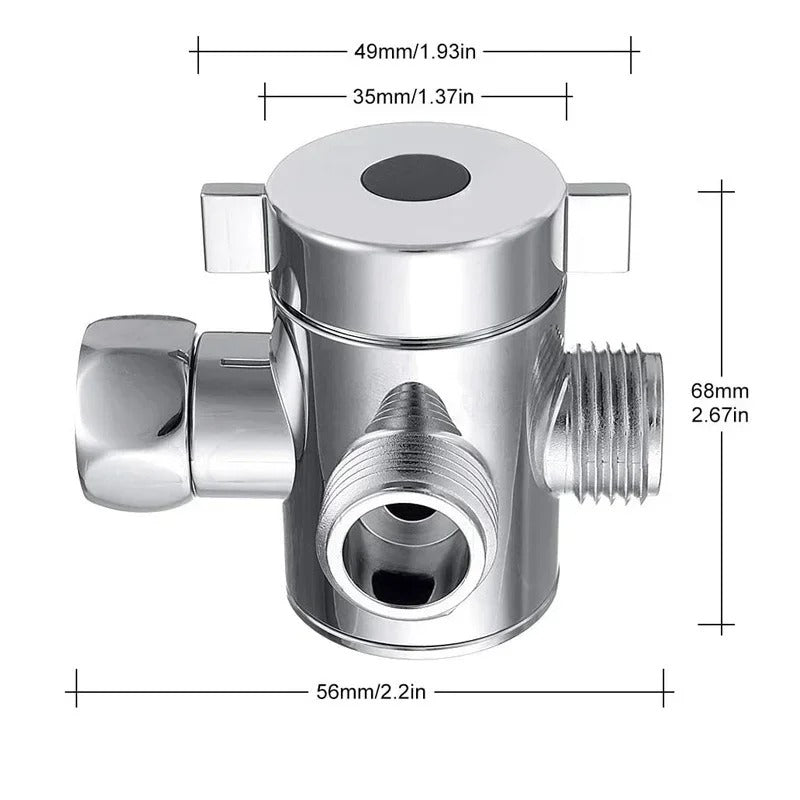 Robinet WC 3 voies en ABS