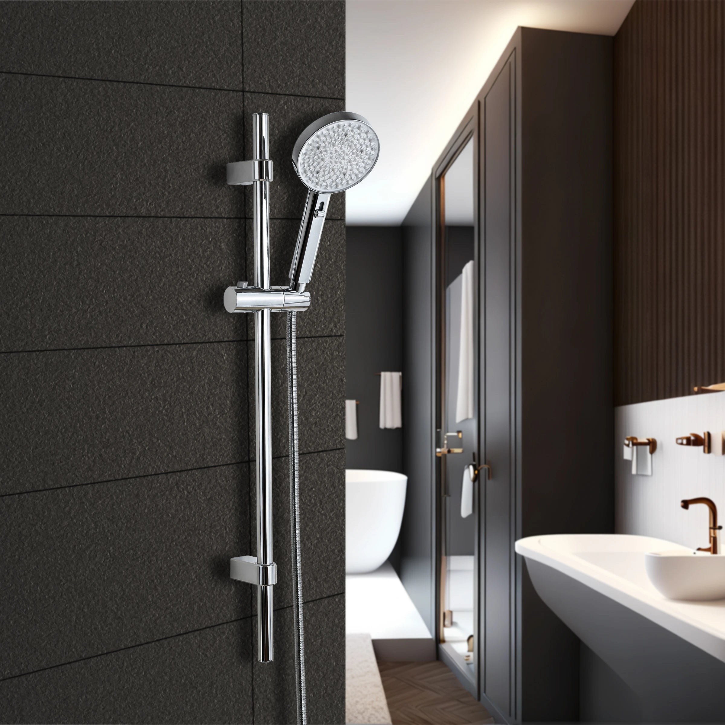 Colonne de douche sans robinet, blanc