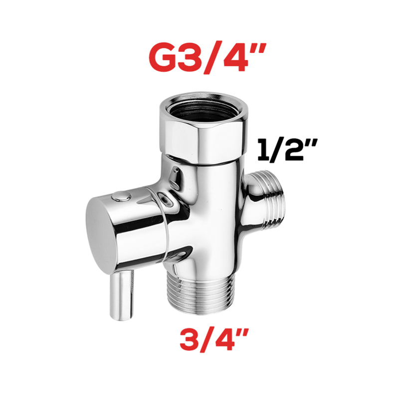 Robinet WC 3 voies en acier inoxydable