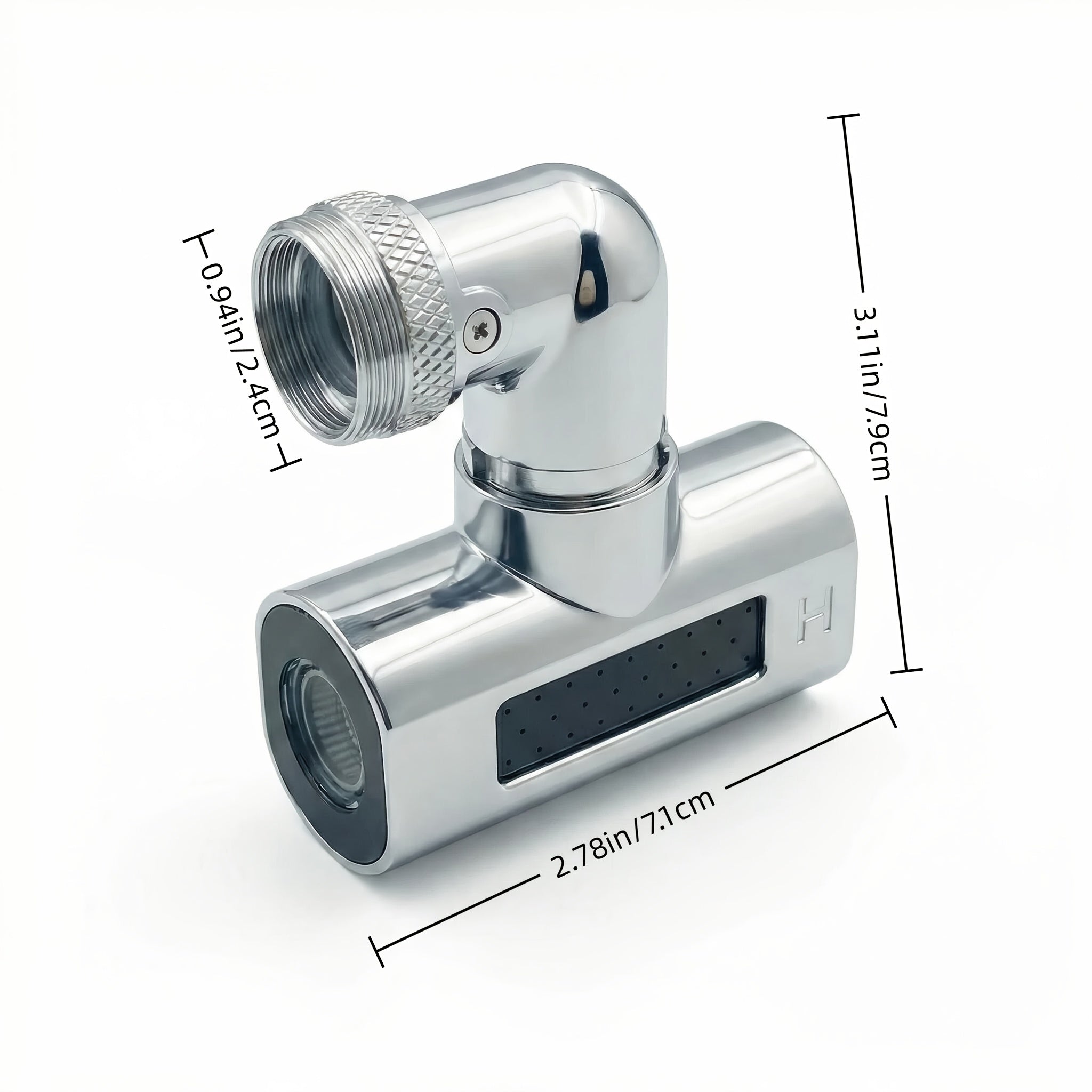 Robinet de cuisine haute pression chromé en acier inoxydable 304, pose 3 trous