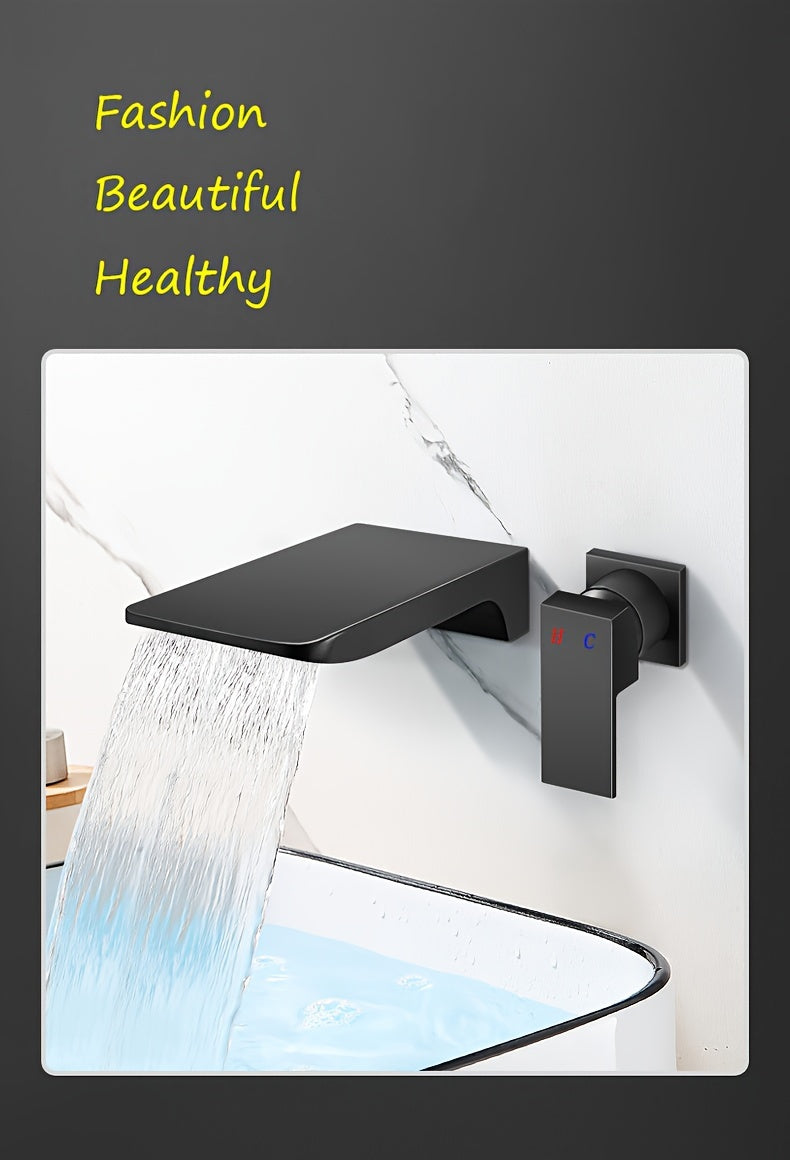 Robinet de lavabo cascade en acier inoxydable 304, pose mural