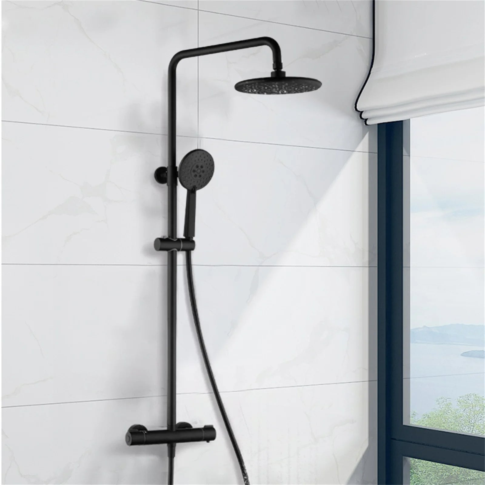 Colonne de douche avec thermostatique, laiton