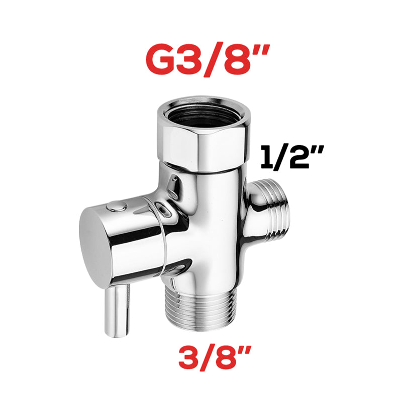 Robinet WC 3 voies en acier inoxydable
