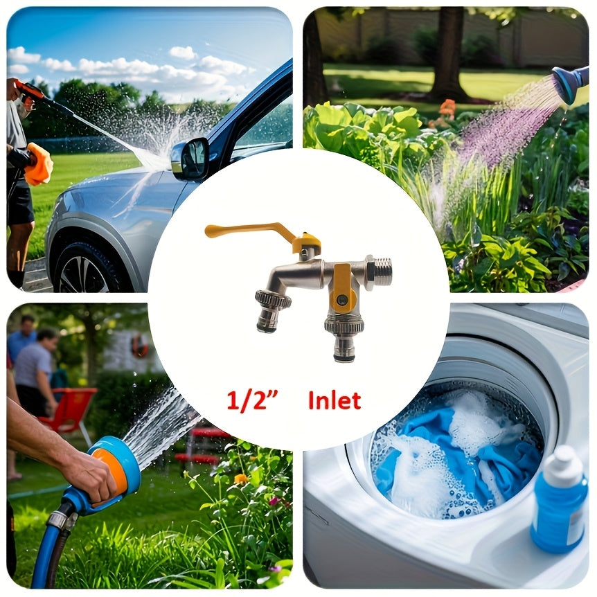 Robinet de jardin en acier inoxydable, pose mural