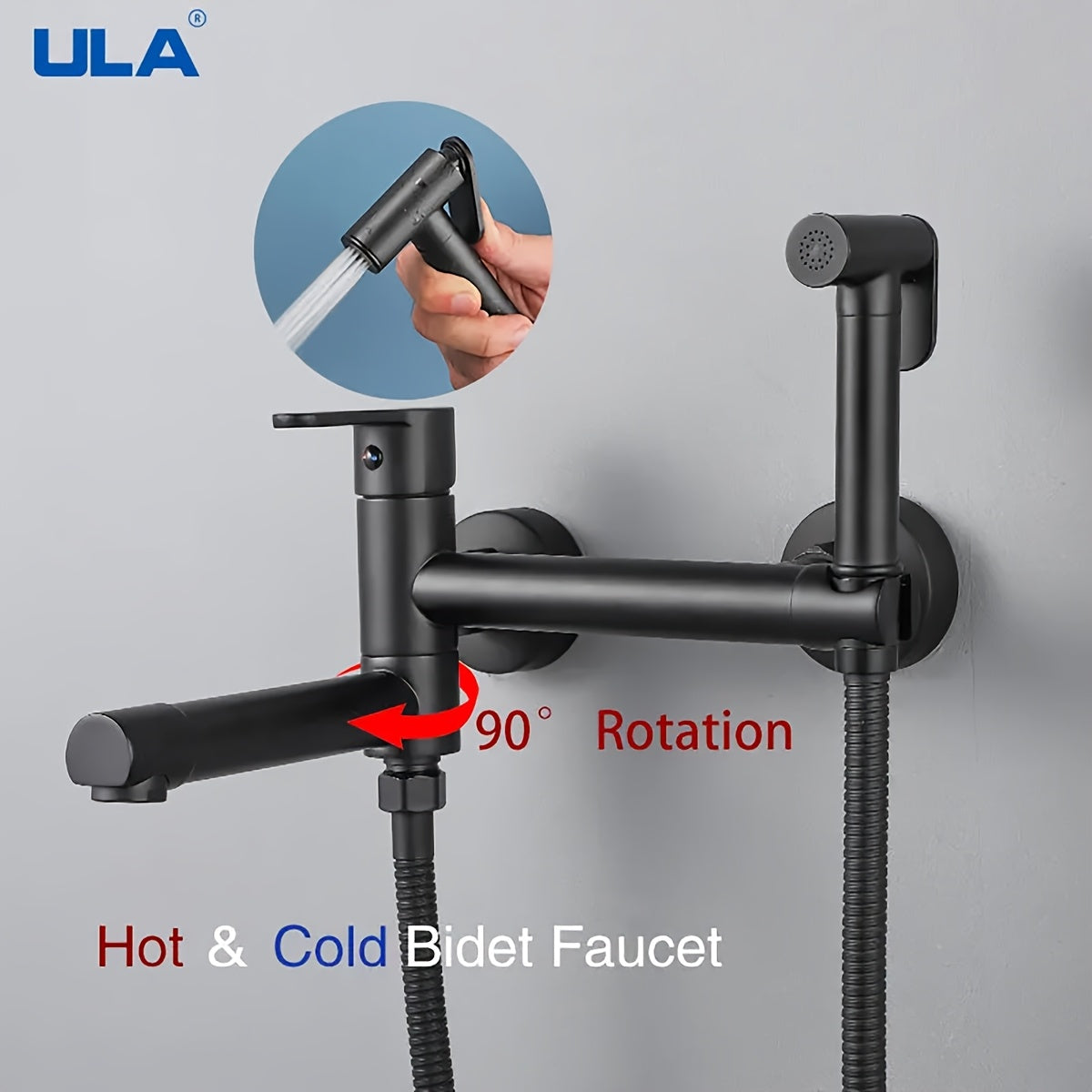 Robinet de salle de bain à bec rotatif en laiton, raccord 1/2