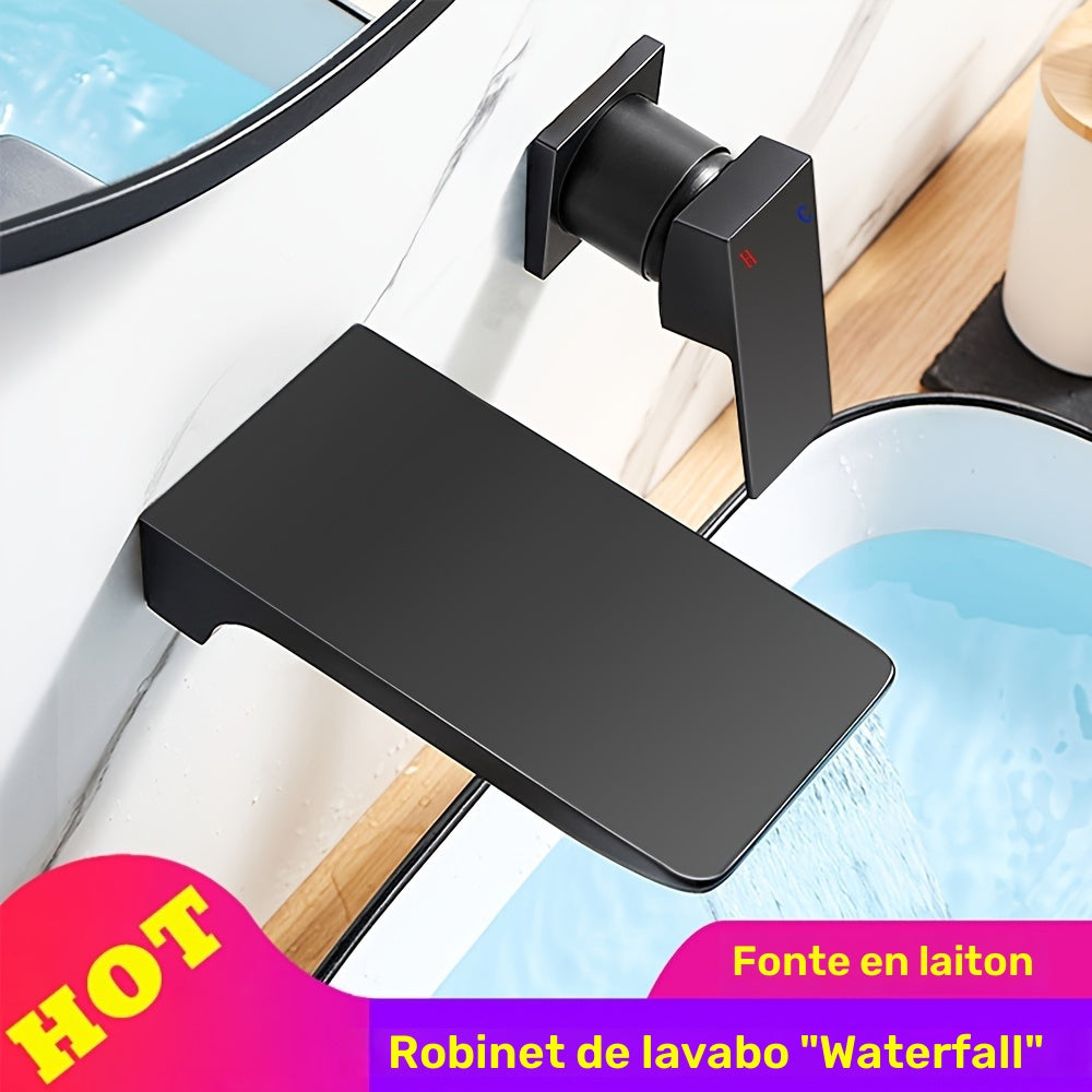 Robinet de lavabo cascade en acier inoxydable 304, pose mural