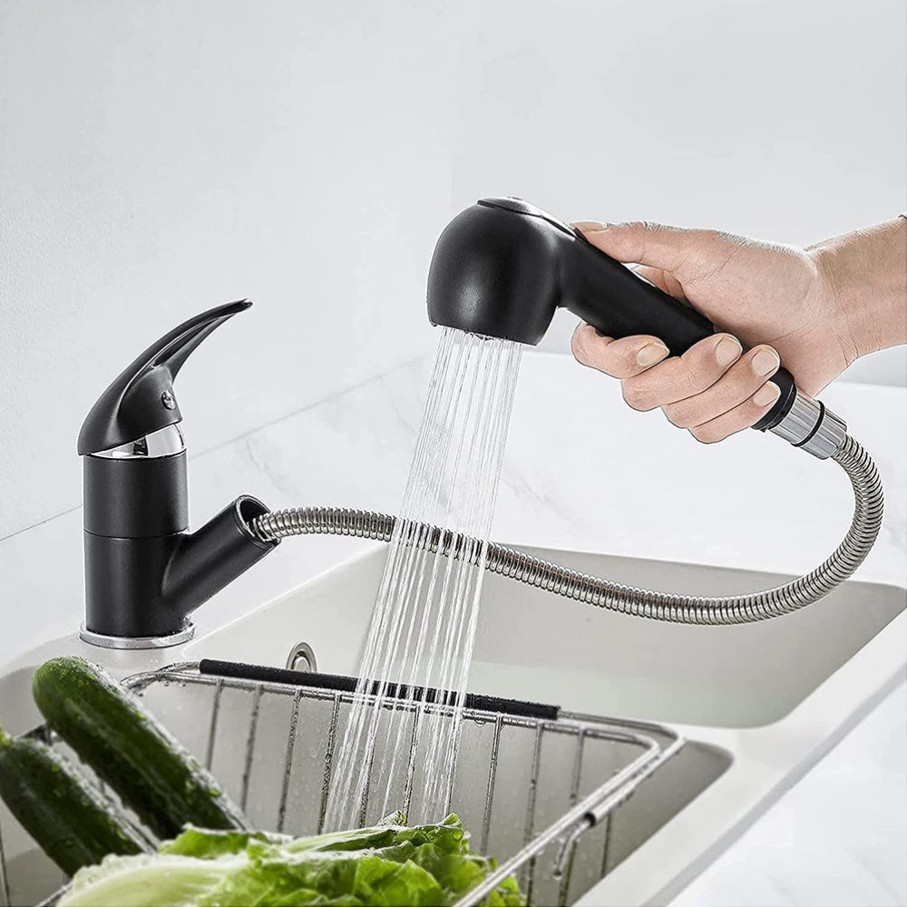Robinet de cuisine à bec rotatif en laiton, pose 3 trous