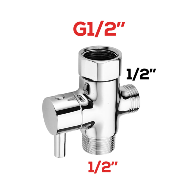Robinet WC 3 voies en acier inoxydable
