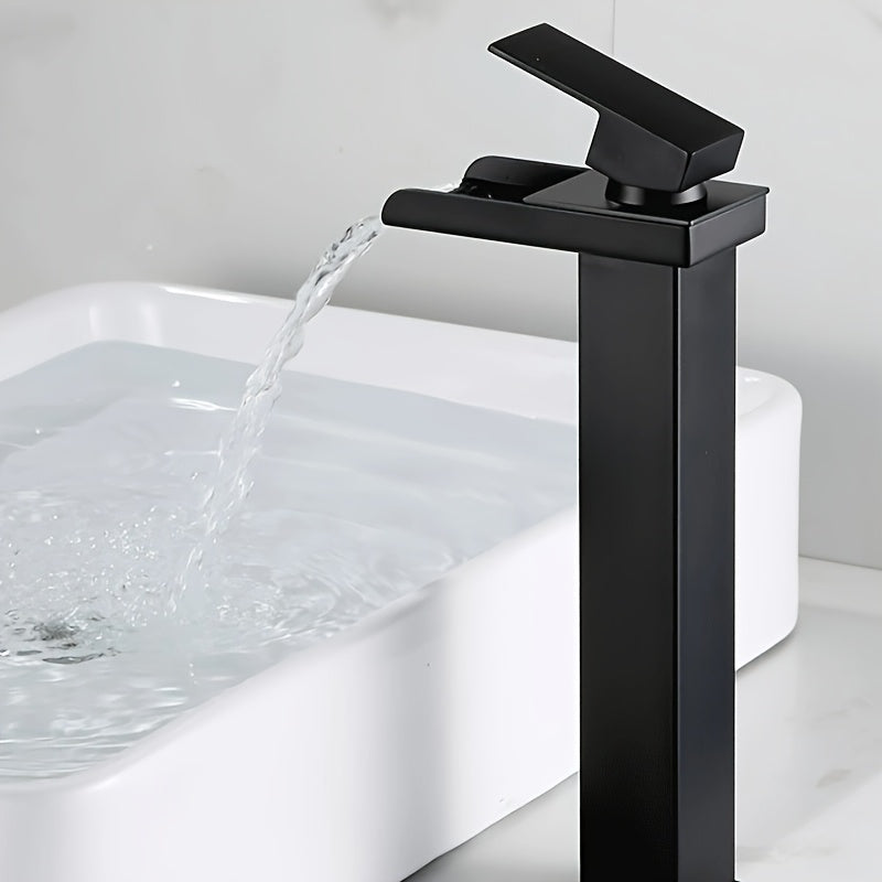 Robinet de lavabo cascade en acier inoxydable, raccord 1/2