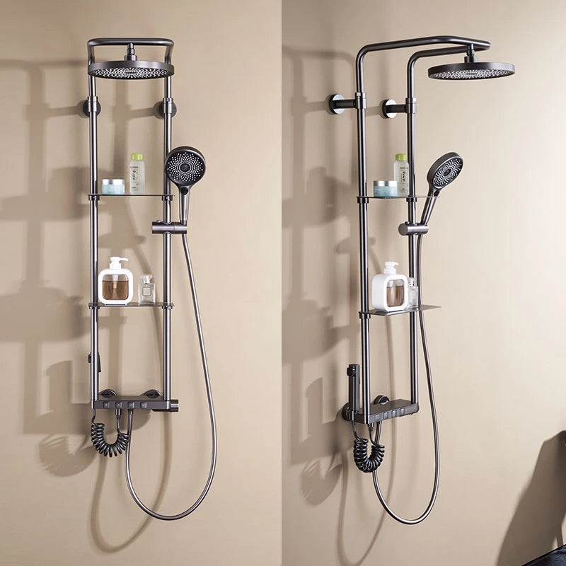 Colonne de douche encastrable thermostatique, pose mural