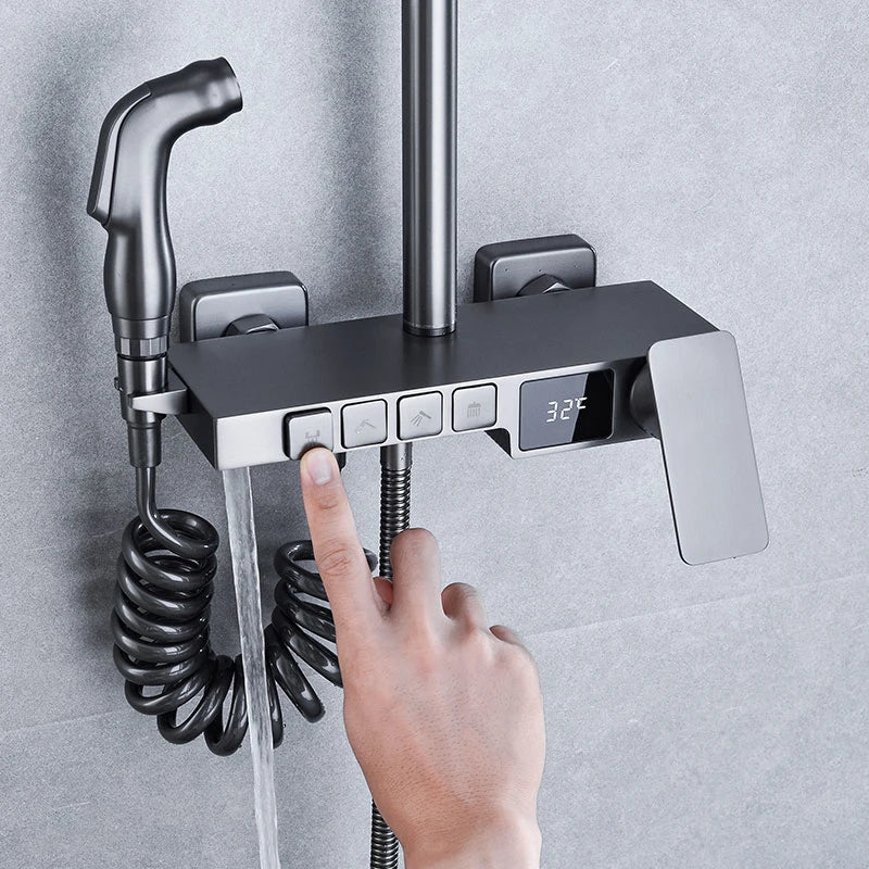 Colonne de Douche en Laiton Thermostatique, laiton