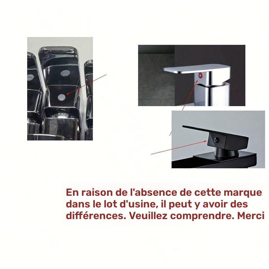 Robinet de lavabo cascade en acier inoxydable 304, raccord 1/2