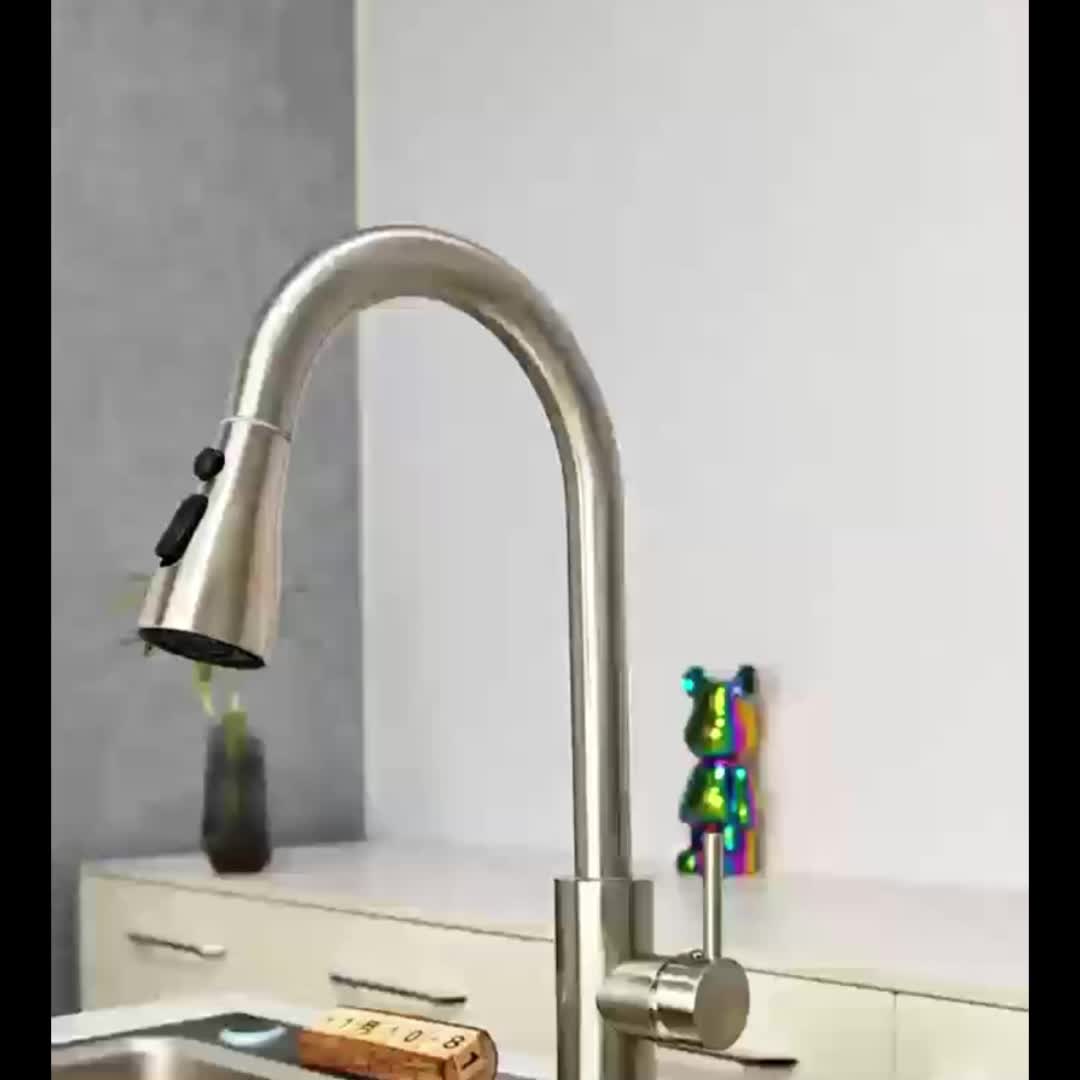 Robinet de cuisine à bec rotatif en alliage de zinc, raccord 1/2