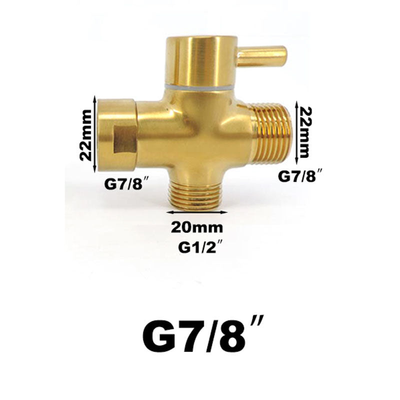 Robinet WC 3 voies doré