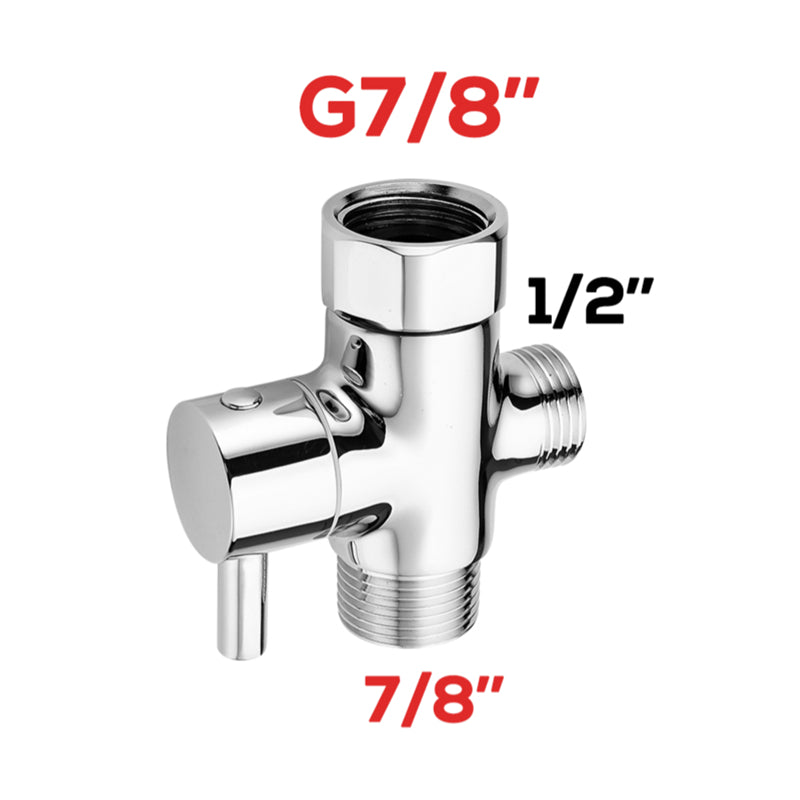 Robinet WC 3 voies en acier inoxydable