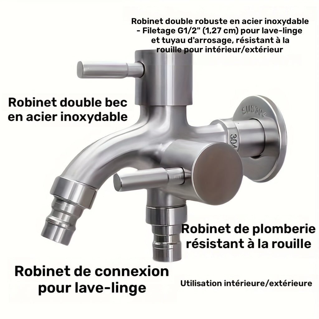 Robinet d'extérieur en acier inoxydable 304, acier inoxydable 304