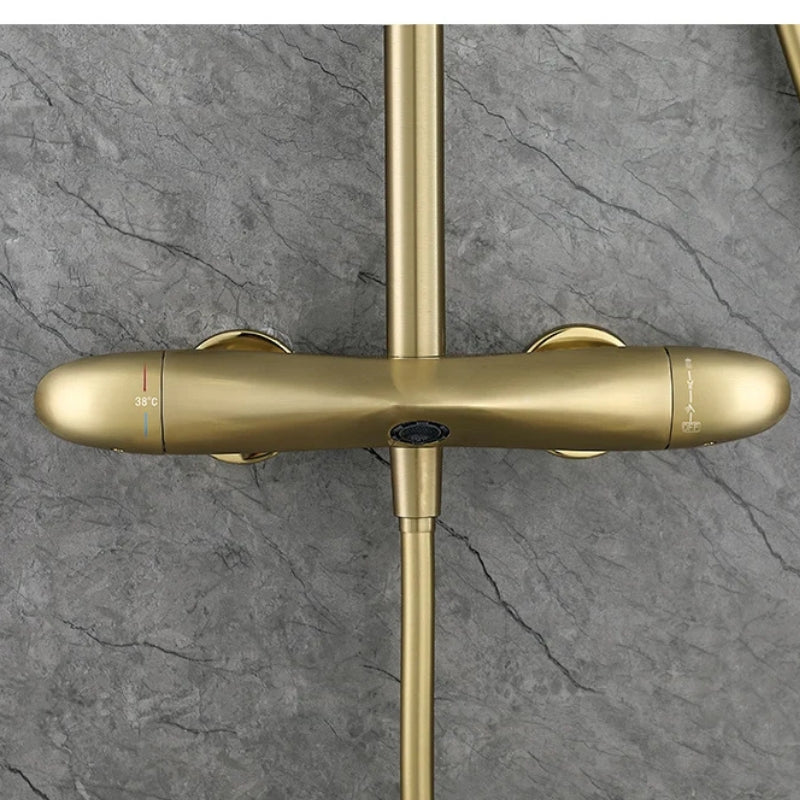 Colonne de douche avec mitigeur contemporain, pose monotrou