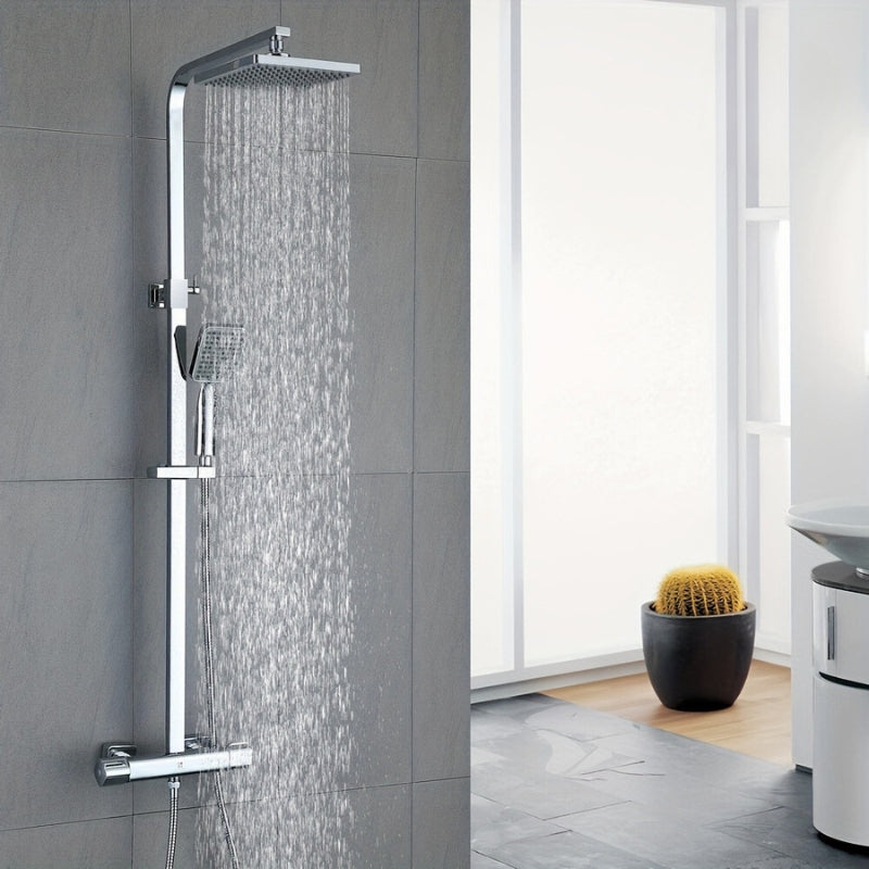 Colonne de douche avec thermostat, chrome