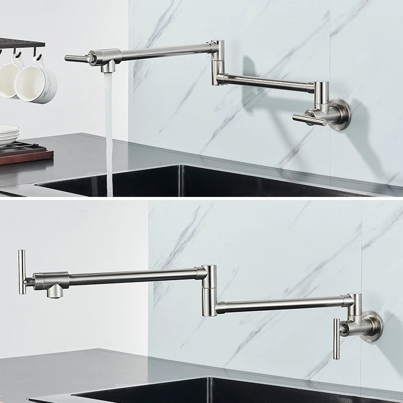 Robinet de cuisine rabattable en laiton, laiton