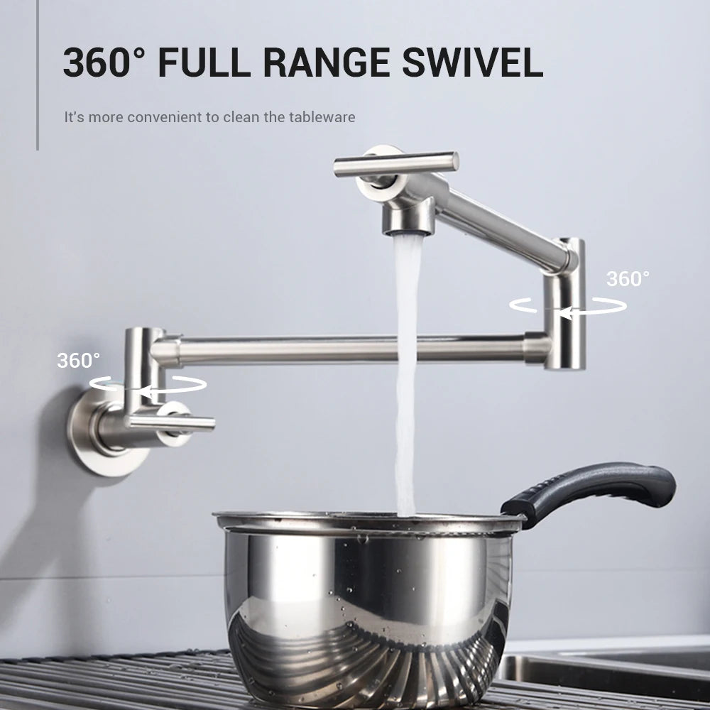 Robinet de cuisine à bec rotatif en laiton, laiton