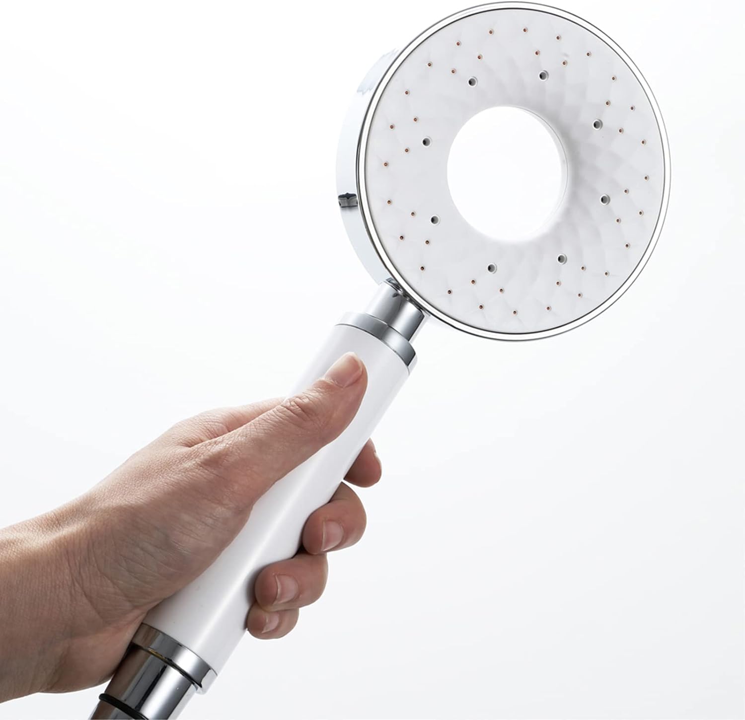 Pommeau de Douche Anti-Calcaire Blanc