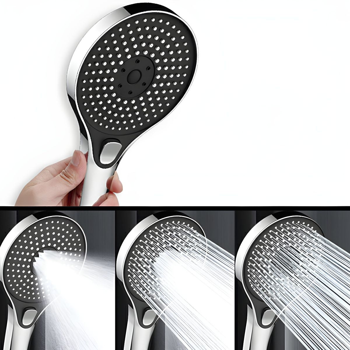 Pommeau de Douche Anti-Calcaire 3 jets