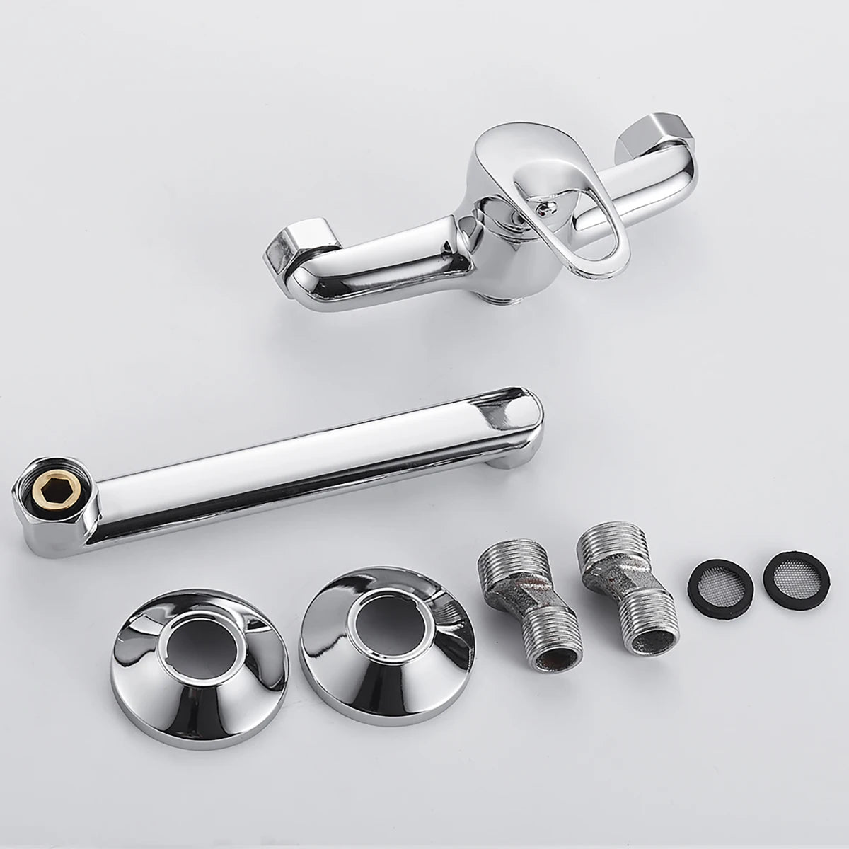 Robinet mural cuisine Inox Brossé