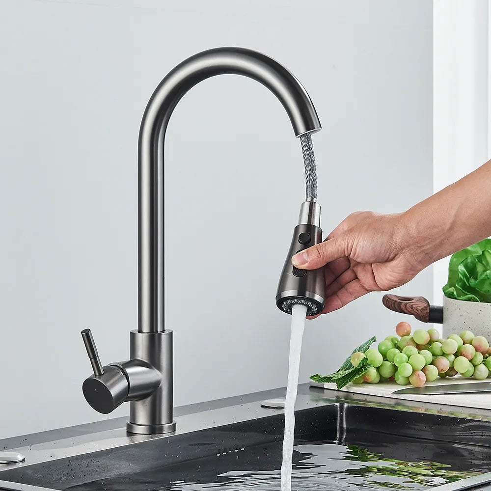 Robinet Cuisine Douchette GunMetal - Mimosa