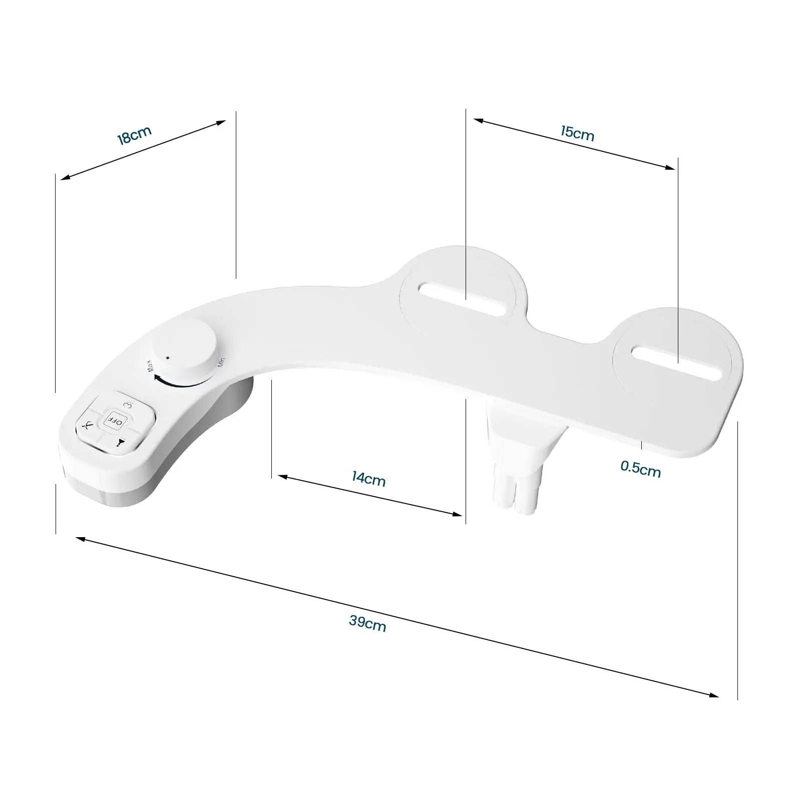 Kit de bidet WC japonais à jet réglable avec double buse et installation universelle