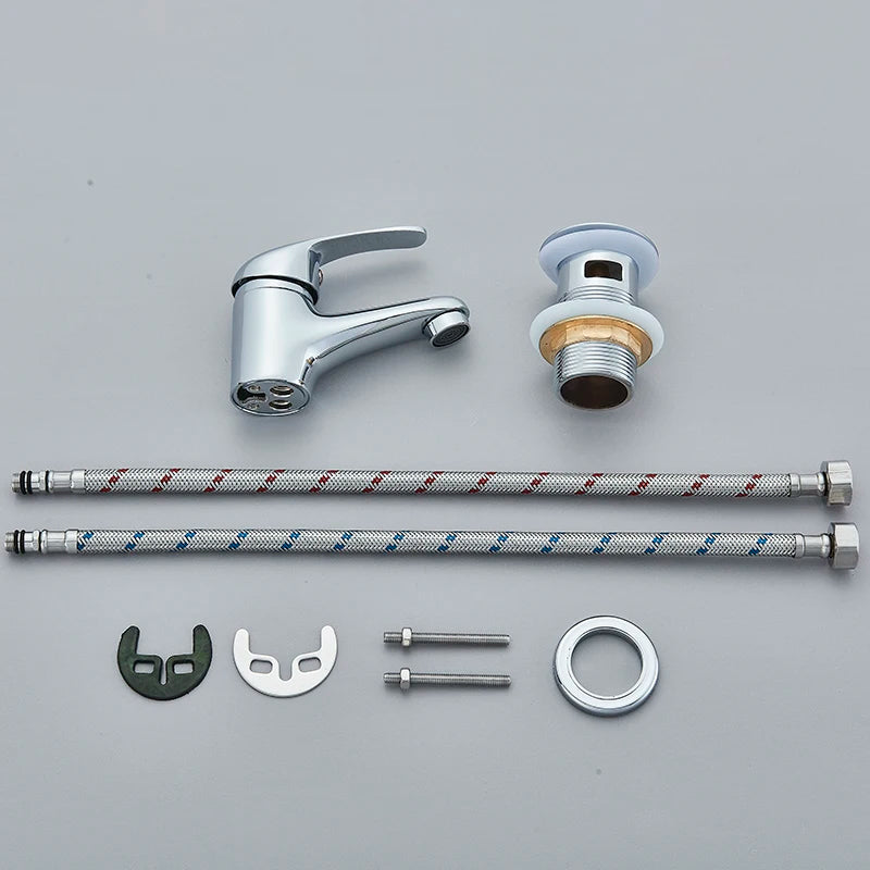 Mitigeur lavabo salle de bain avec poignée monocommande et bec cascade