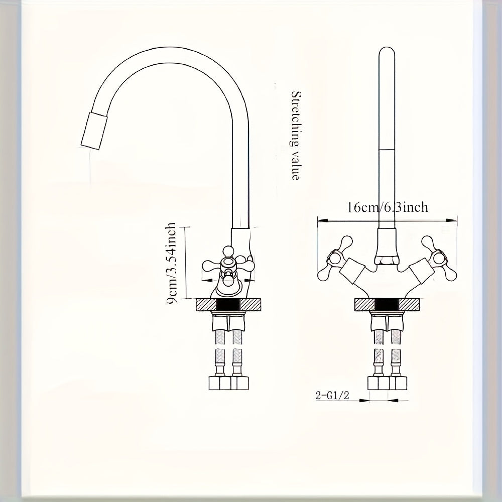 Robinet de cuisine à bec pivotant en alliage de zinc, alliage de zinc