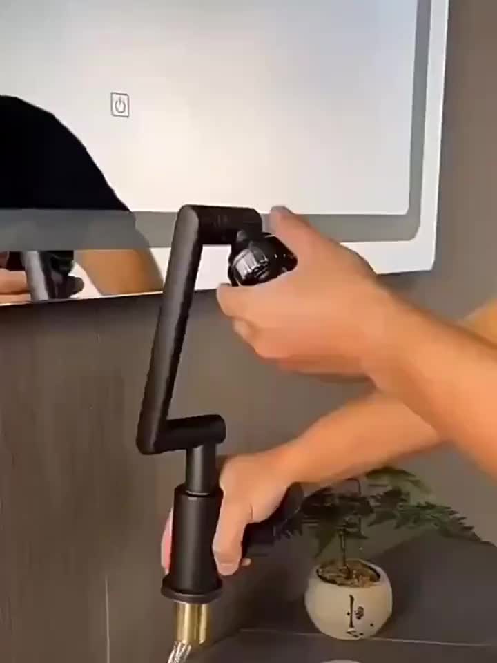 Robinet de cuisine à bec pivotant en cuivre, cuivre