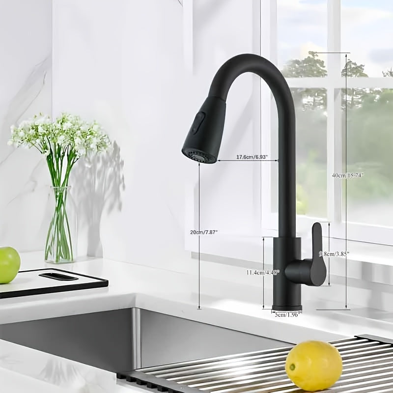 Robinet de cuisine à bec rotatif en acier inoxydable 304, acier inoxydable 304