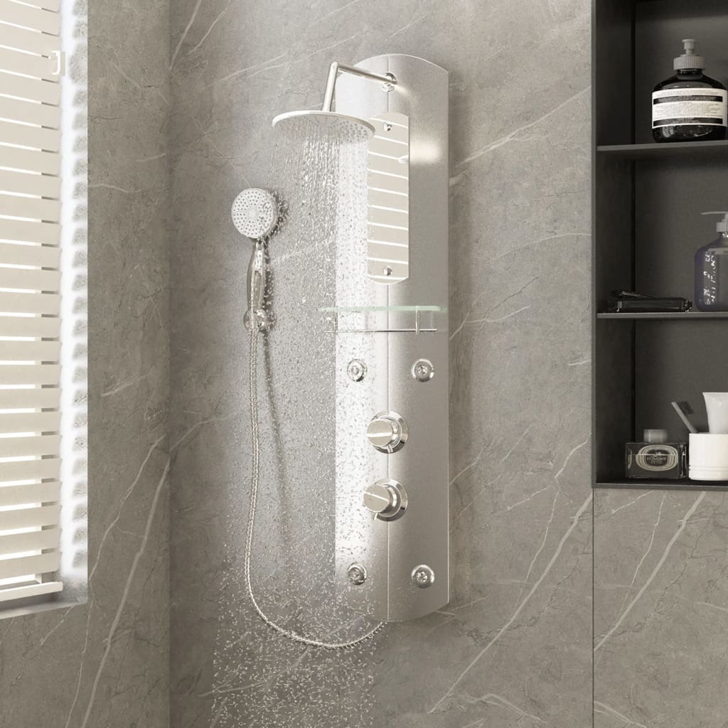 Colonne de douche hydromassante 4 jets avec tablette en verre — vue 2