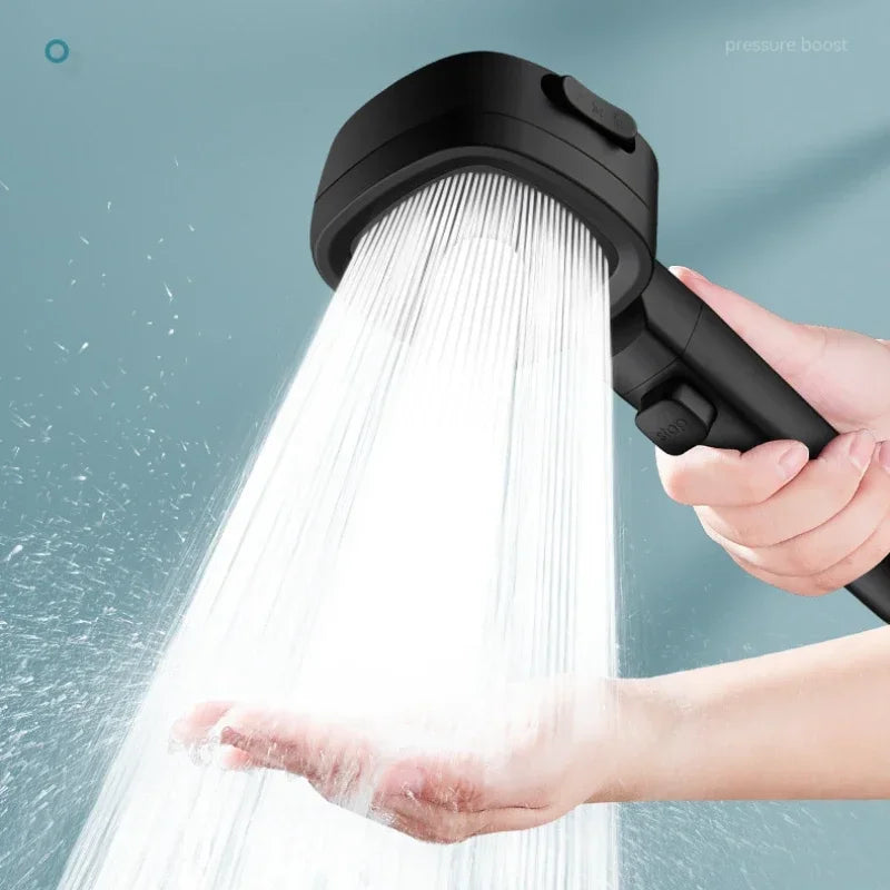 Douchette de douche 3 modes avec bouton d'arrêt et cartouche filtrante