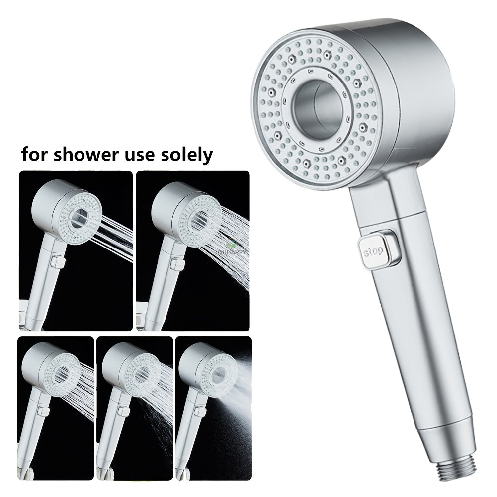Douchette de douche 5 jets avec bouton d'arrêt, argent ou gris — vue 10