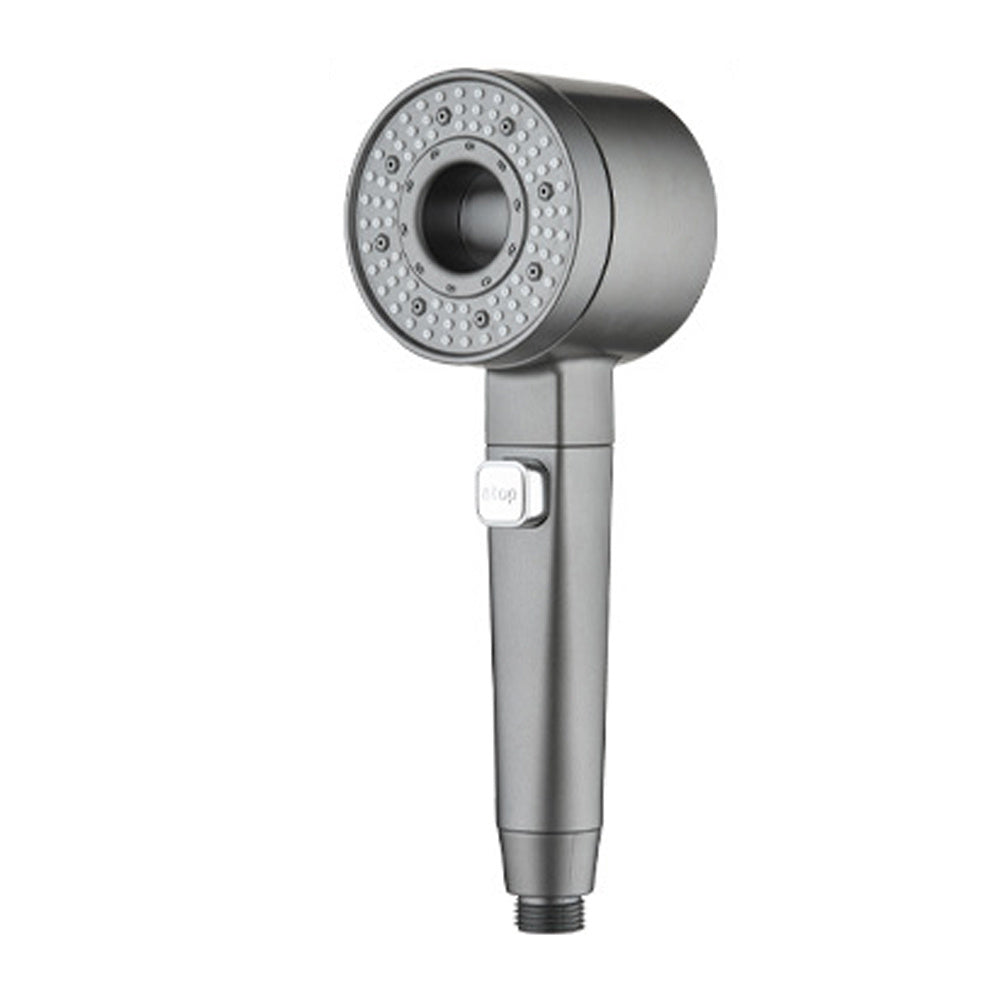 Douchette de douche 5 jets avec bouton d'arrêt, argent ou gris — Gris