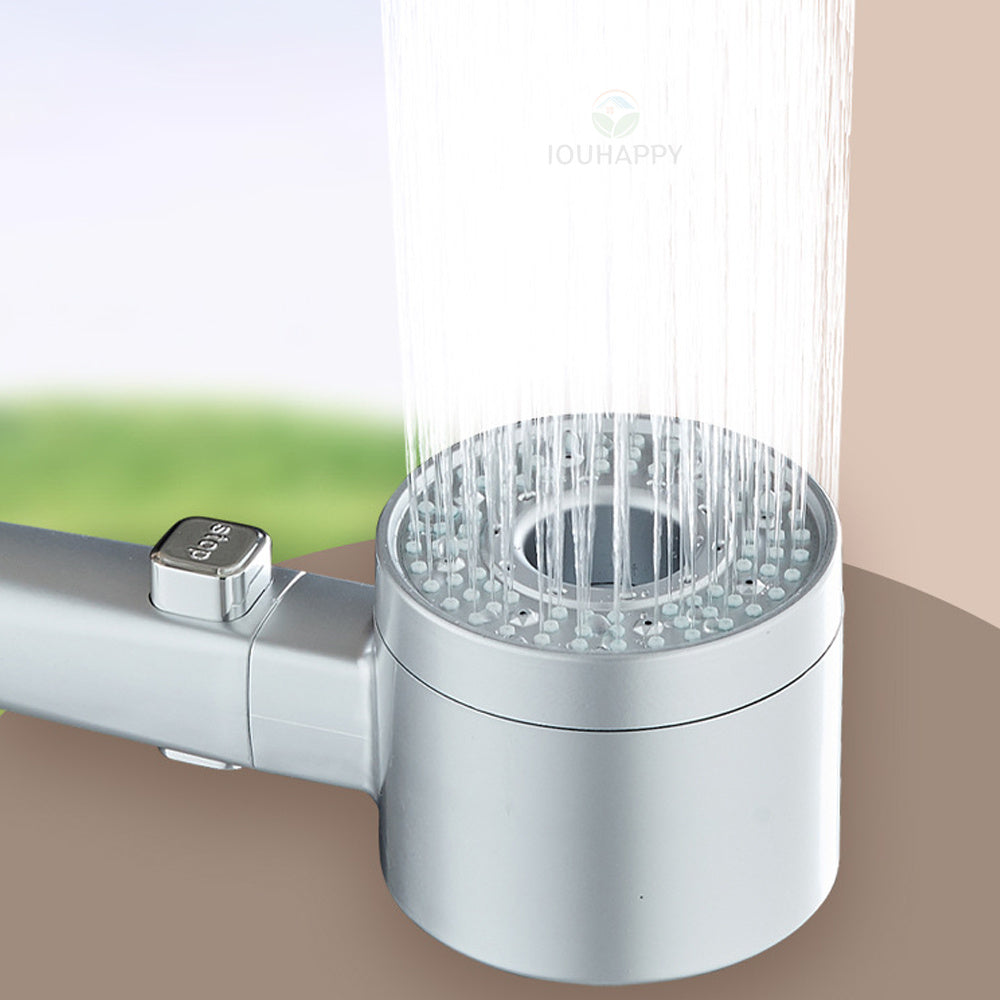 Douchette de douche 5 jets avec bouton d'arrêt, argent ou gris — vue 4