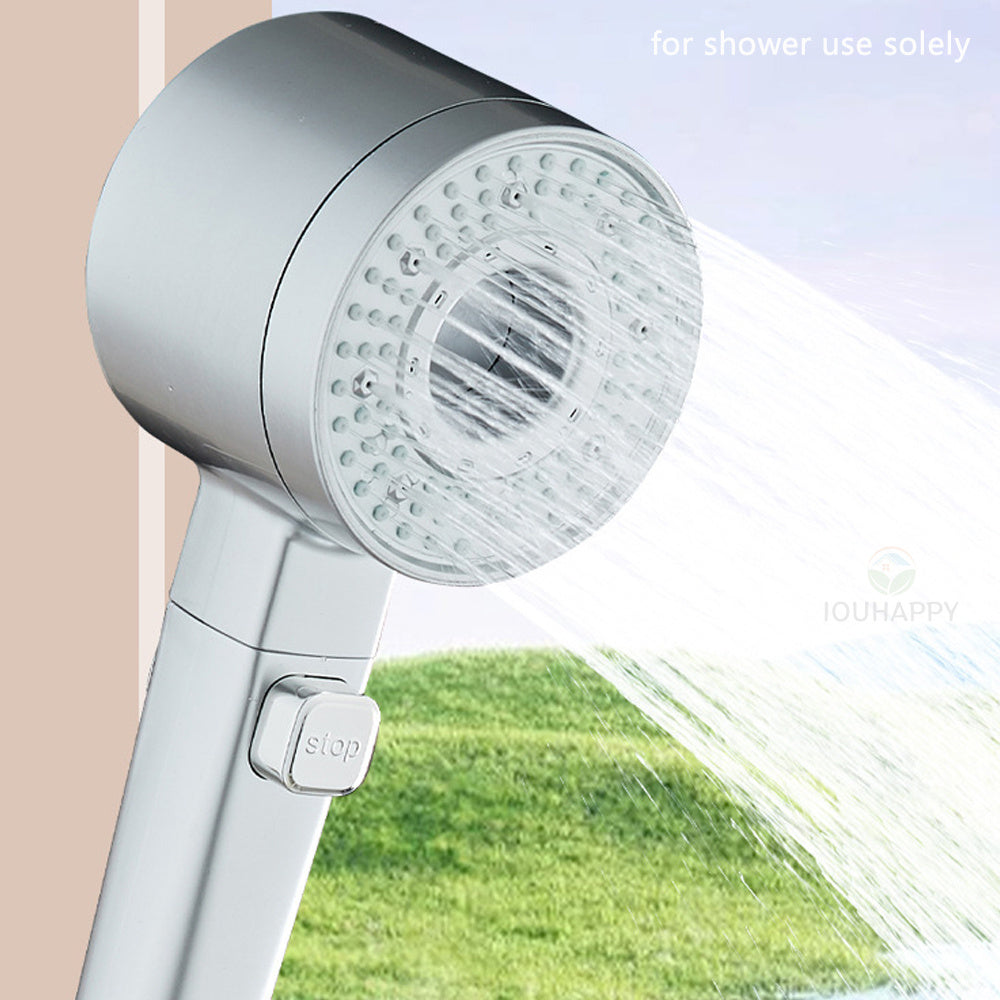 Douchette de douche 5 jets avec bouton d'arrêt, argent ou gris — vue 5