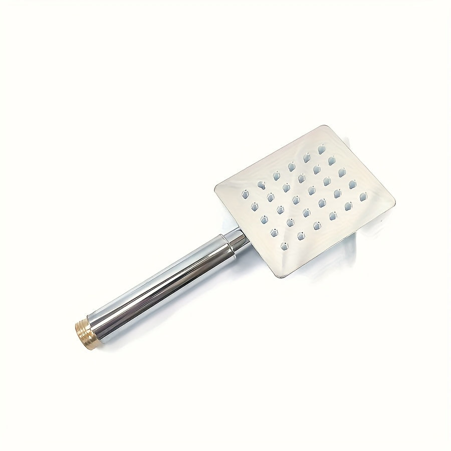 Douchette de douche carrée en inox, chromée ou noire — Inox brossé
