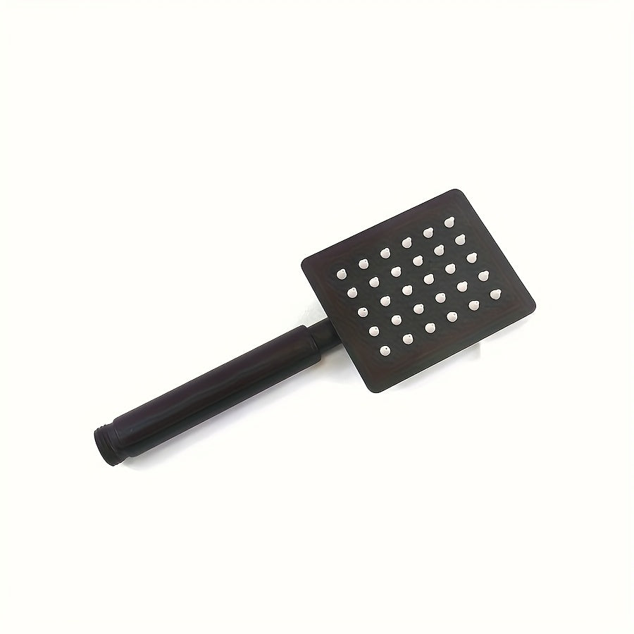 Douchette de douche carrée en inox, chromée ou noire — Noir