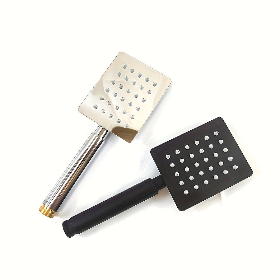 Douchette de douche carrée en inox, chromée ou noire — vue 6