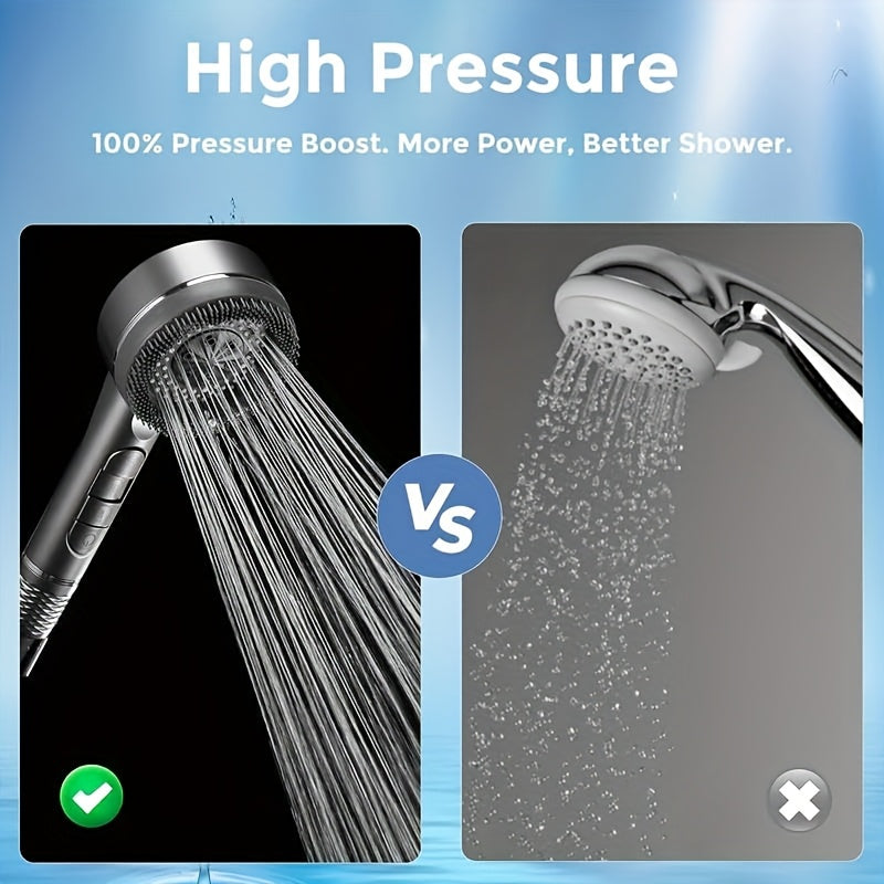 Douchette filtrante 4 modes avec brosse de massage et 4 cartouches — vue 5