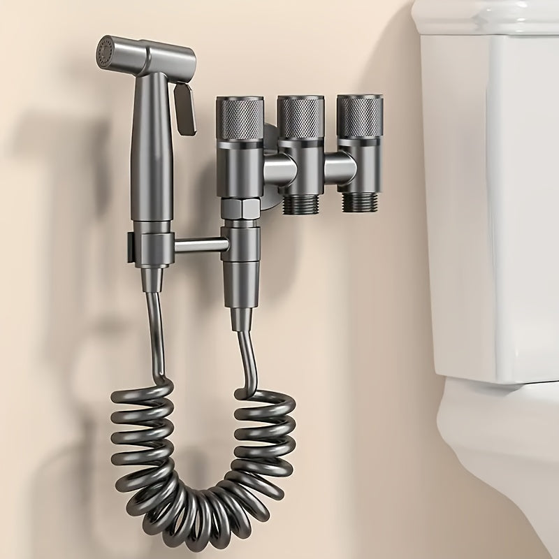 Douchette hygiénique WC avec robinet trois voies et flexible spiralé — vue 8