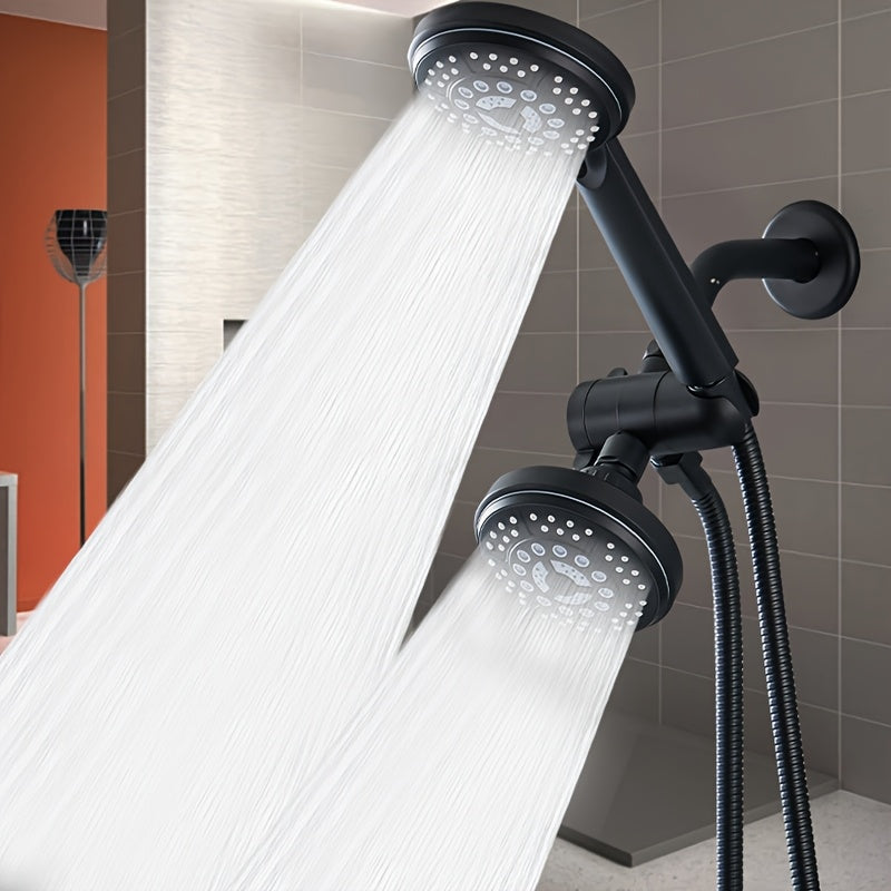 Ensemble de douche deux têtes avec inverseur 3 voies et flexible de 1,47 m — vue 10