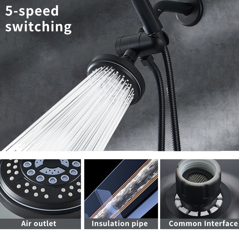 Ensemble de douche deux têtes avec inverseur 3 voies et flexible de 1,47 m — vue 7