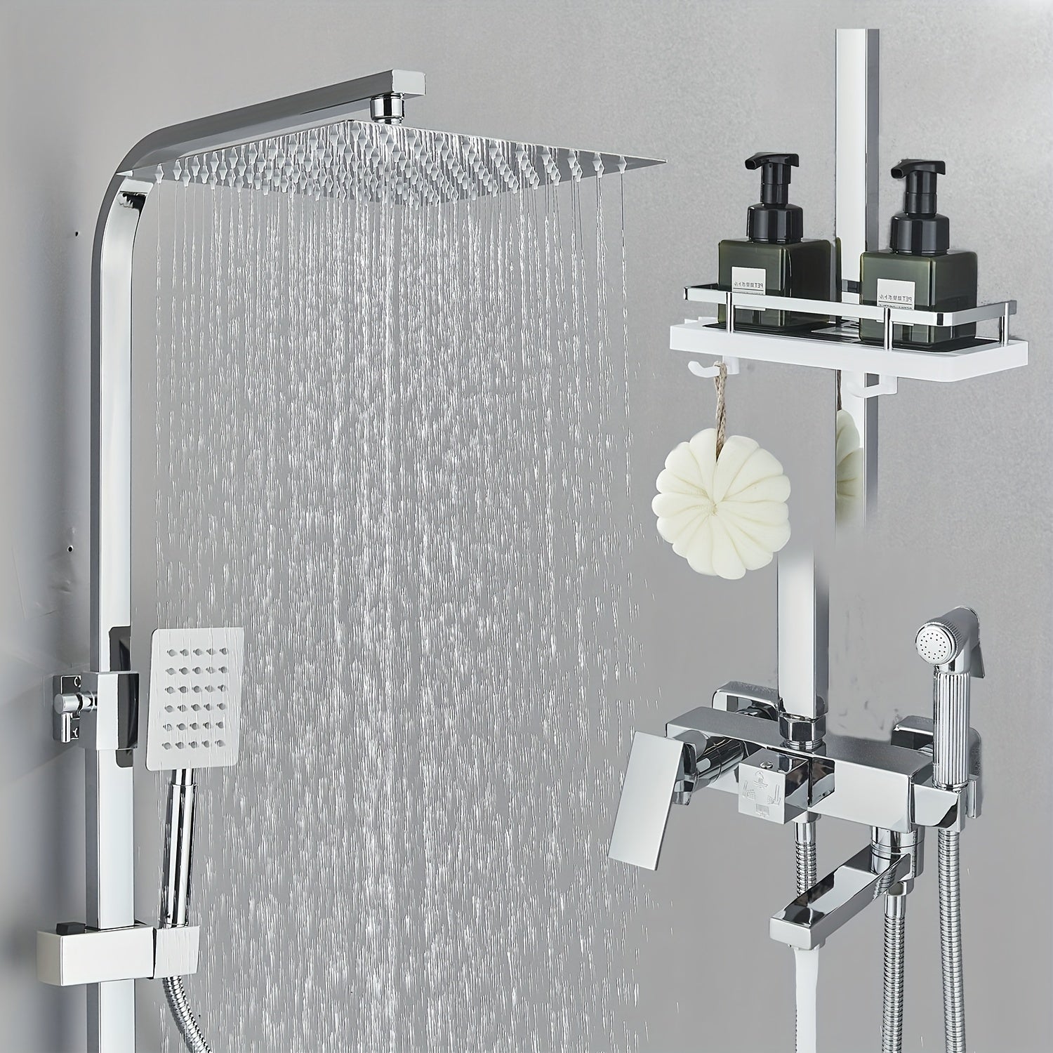 Colonne de douche pour baignoire chrome, chrome