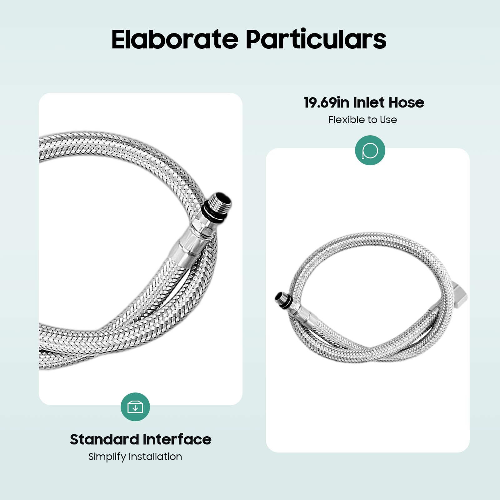 Mitigeur de lavabo cascade à bec en verre chromé — vue 2